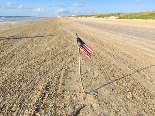 Flag on the beach