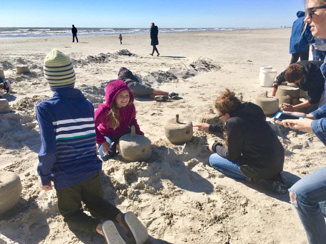 Pumpkins on the beach
