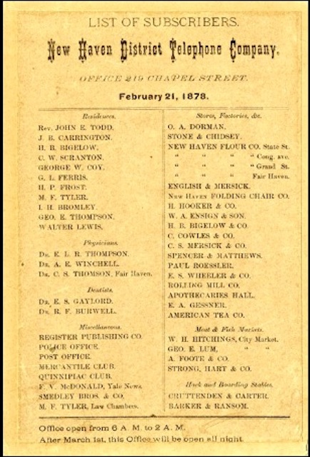New Haven Phone Directory